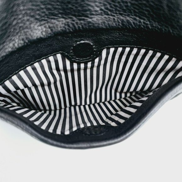 Kate Spade Lombard Street Cayli Black Leather Crossbody Bag Striped Designer - Picture 7 of 14